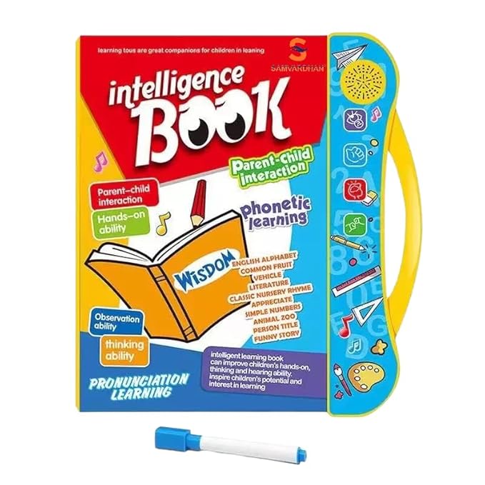 Phonetic Educational ABC 123 Learning Book with Sound - Multicolor