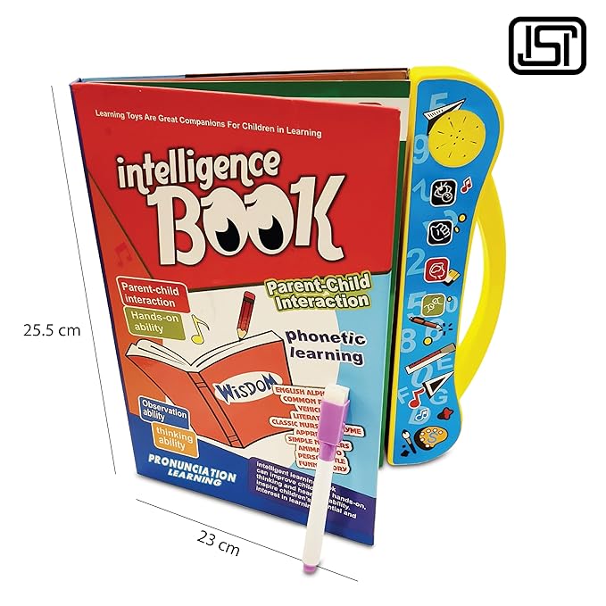 Phonetic Educational ABC 123 Learning Book with Sound - Multicolor