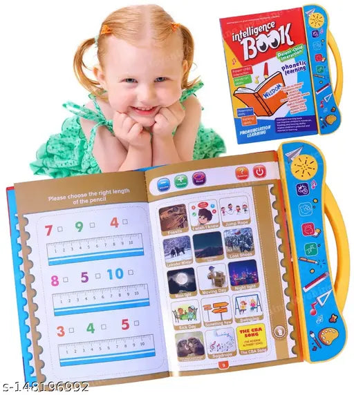 Phonetic Educational ABC 123 Learning Book with Sound - Multicolor